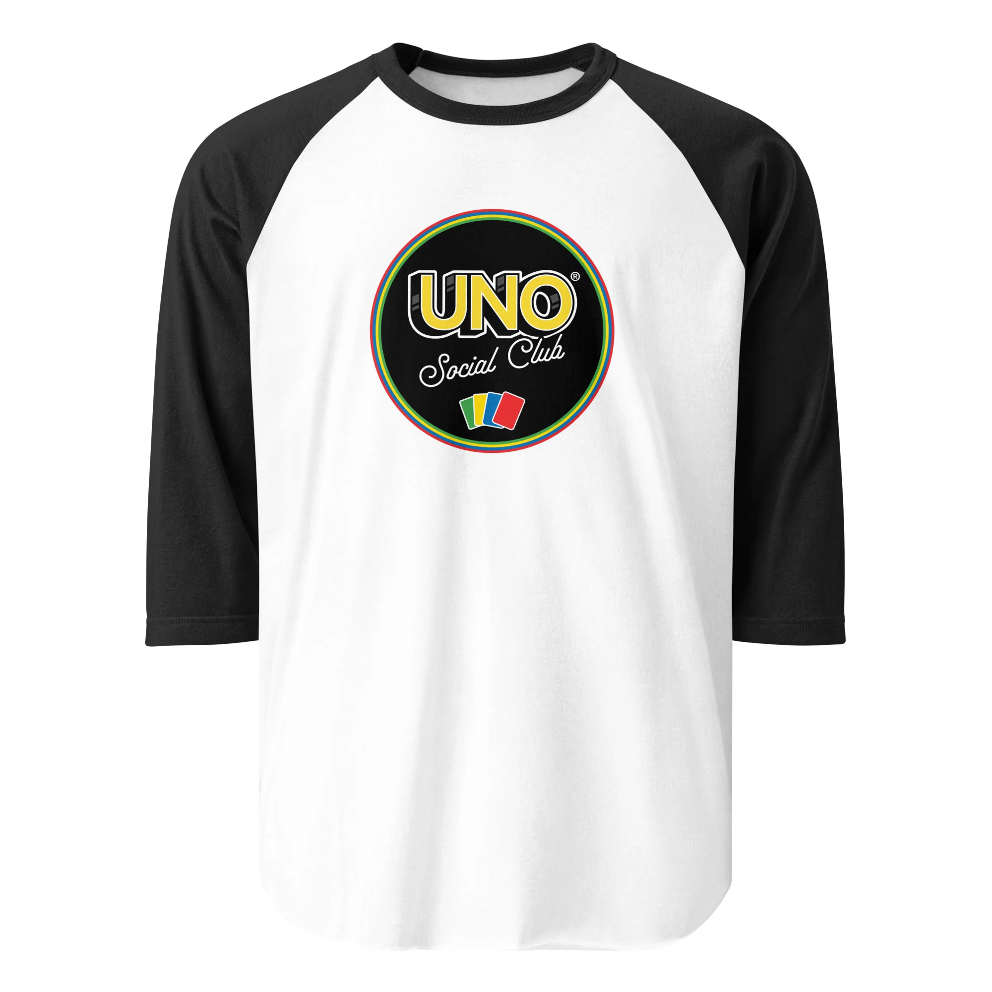 UNO Social Club White Raglan Tee - Image 2